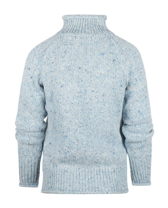 Fisherman Dames Kol Pullover | Blauw