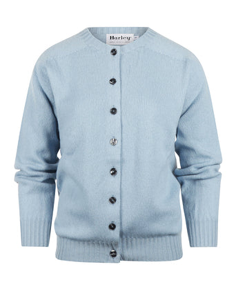 Harley of Scotland Dames Knoop Vest | Blauw