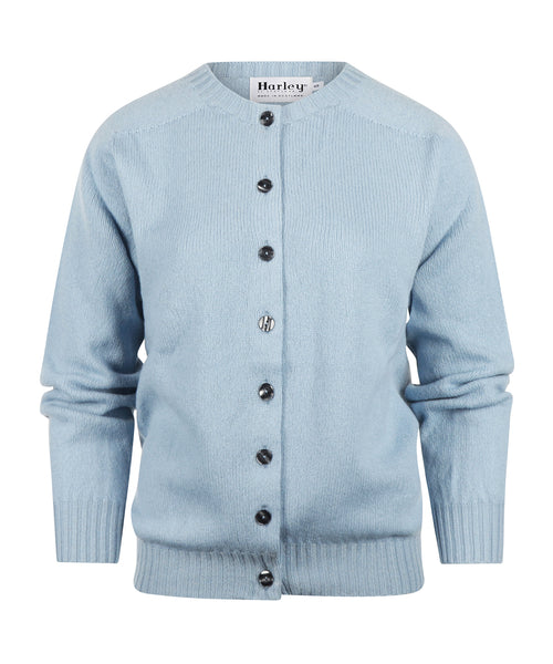 Harley of Scotland Dames Knoop Vest | Blauw