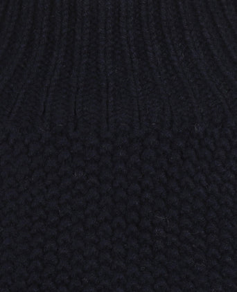 Harley of Scotland Dames Turtle Pullover | Navy Blauw