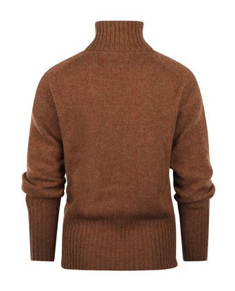 Harley of Scotland Dames Kol Pullover | Bruin