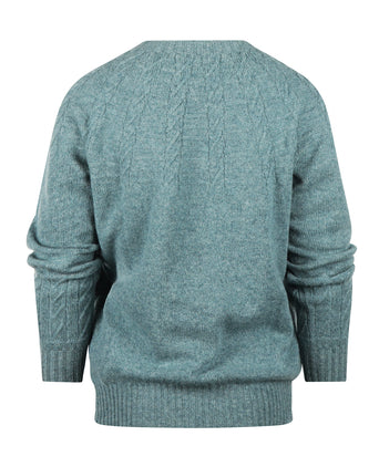 Harley of Scotland Dames Ronde Hals Pullover | Groen