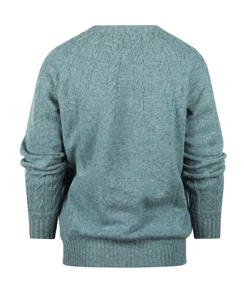 Harley of Scotland Dames Ronde Hals Pullover | Groen