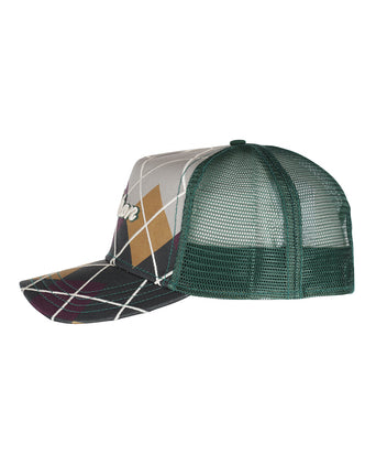 Stetson Argyle Check Trucker Pet | Grijs