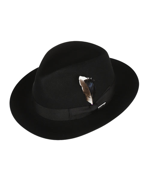 Stetson Fedora Wool Felt | Zwart