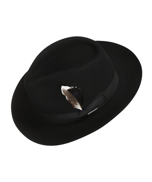 Stetson Fedora Wool Felt | Zwart