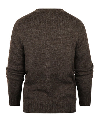 Harley of Scotland Ronde Hals Pullover | Grijs