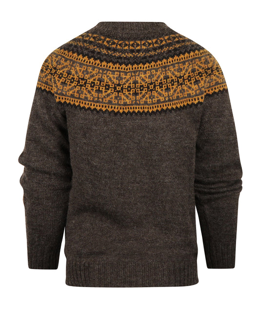 Harley Ronde Hals Fairisle Pullover | Grey