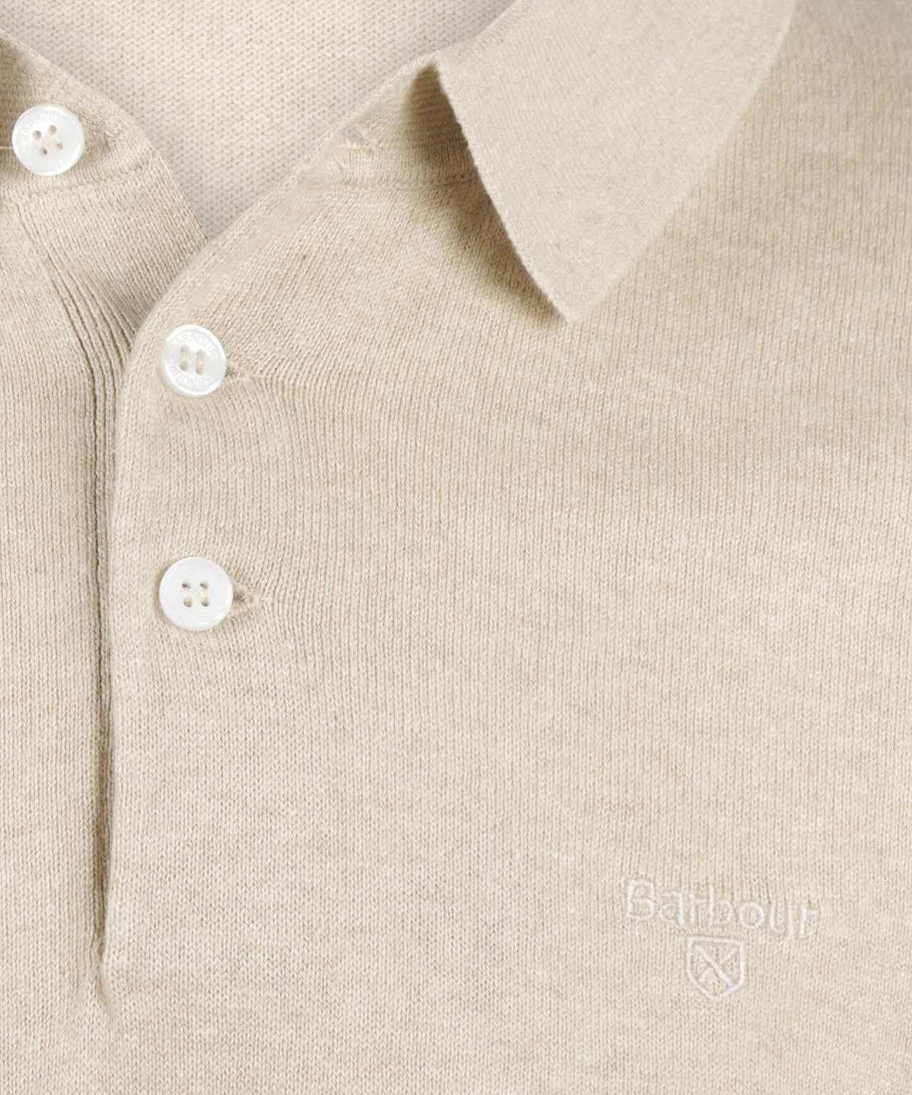 Barbour Muston Linen Blend Polo | Beige