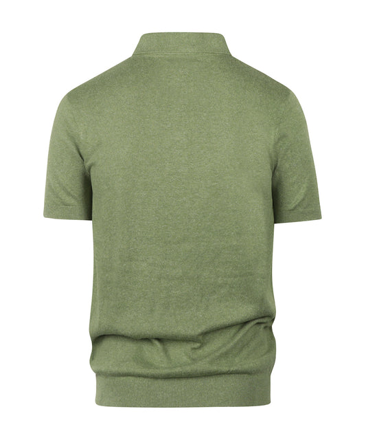 Muston linnen Blend Polo | Laurel Green