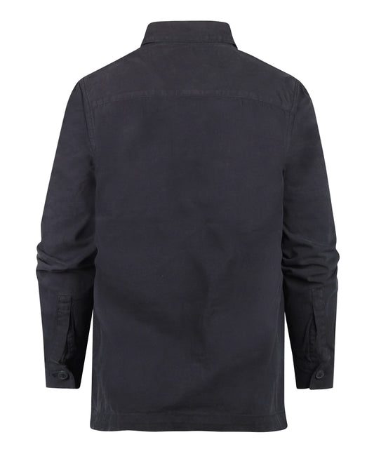 Regular Washed Overshirt | Navy