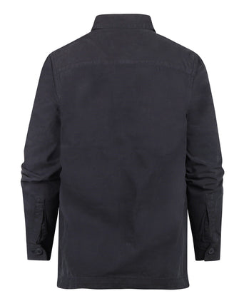 Barbour Regular Washed Overshirt | Navy Blauw