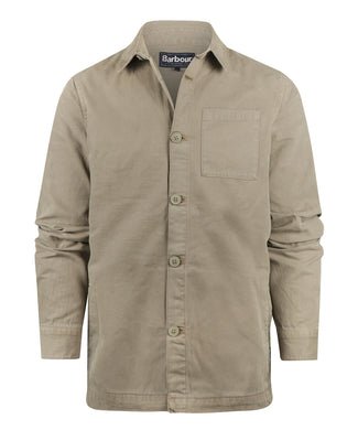 Barbour Regular Washed Overshirt | Groen Barbour Regular Washed Overshirt | Groen