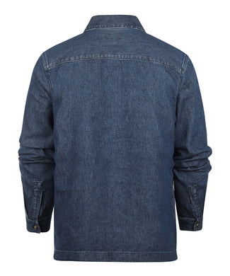 Barbour Aickmen Textured Denim Overshirt | Denim Blauw Barbour Aickmen Textured Denim Overshirt | Denim Blauw