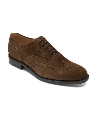 Loake 302 Full Brogue Suede | Bruin Loake 302 Full Brogue Suede | Bruin
