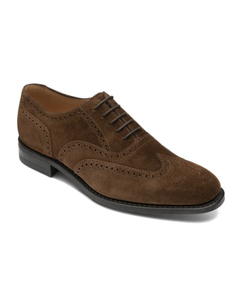 Loake 302 Full Brogue Suede | Bruin