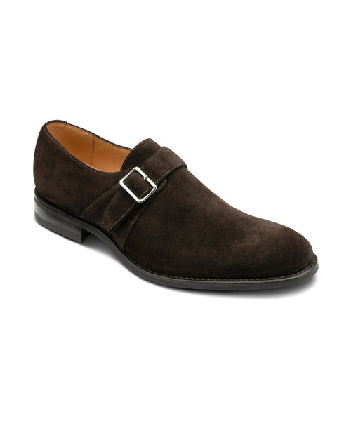 Loake 357 Monk Strap Shoe Suede | Bruin