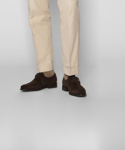 Loake 357 Monk Strap Shoe Suede | Bruin