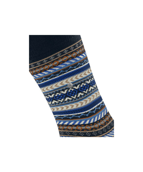Burlington Fair Isle Sok | Blauw