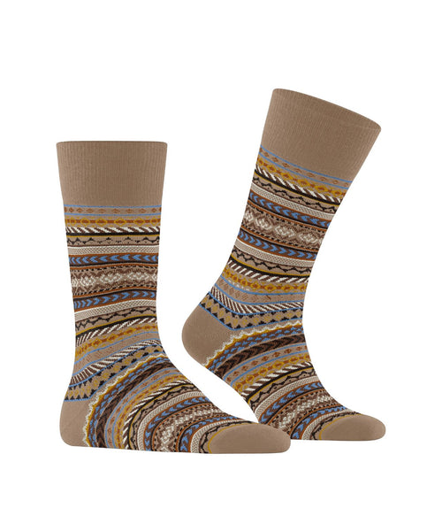 Burlington Fair Isle Sok | Bruin