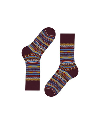 Burlington Fair Isle Sok | Rood