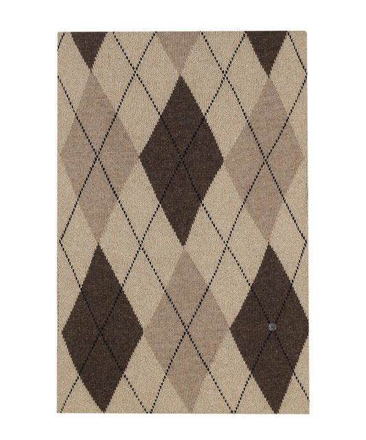 Brit Chic Dames Sjaal | Sand/Brown diamond check