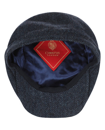 Christy Newsboy Tweed Cap | Blauw