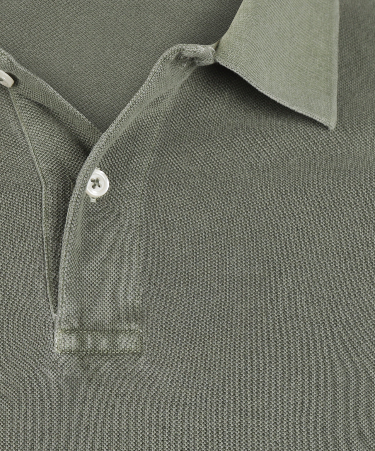 Polo Korte Mouw Garment Dyed | Olive