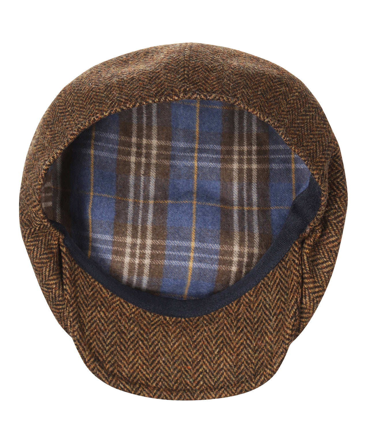 Ballon Cap Tweed | Tabaksbruin Visgraat