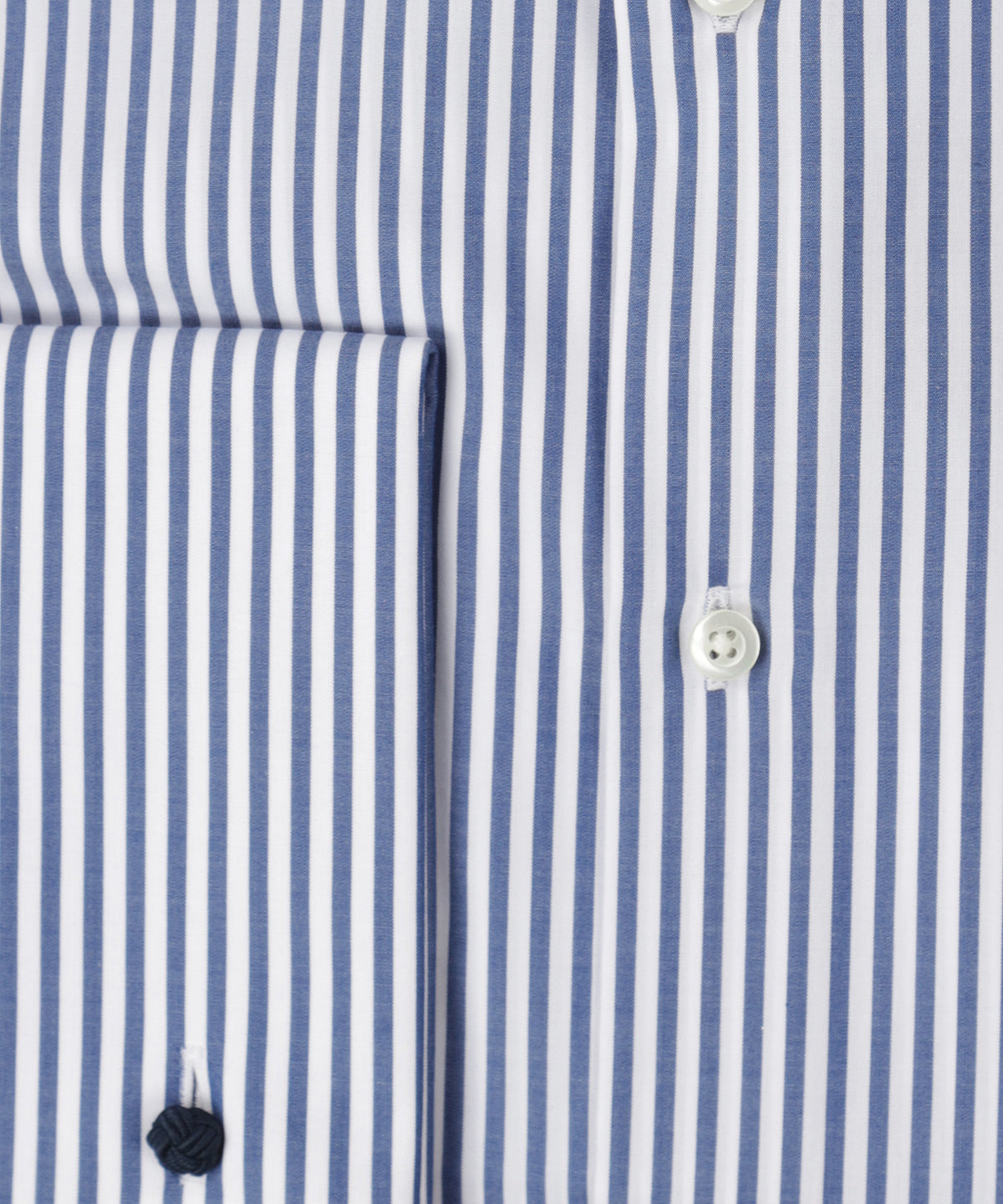 Shirt Dubbele Manchet | Donkerblauw Streep