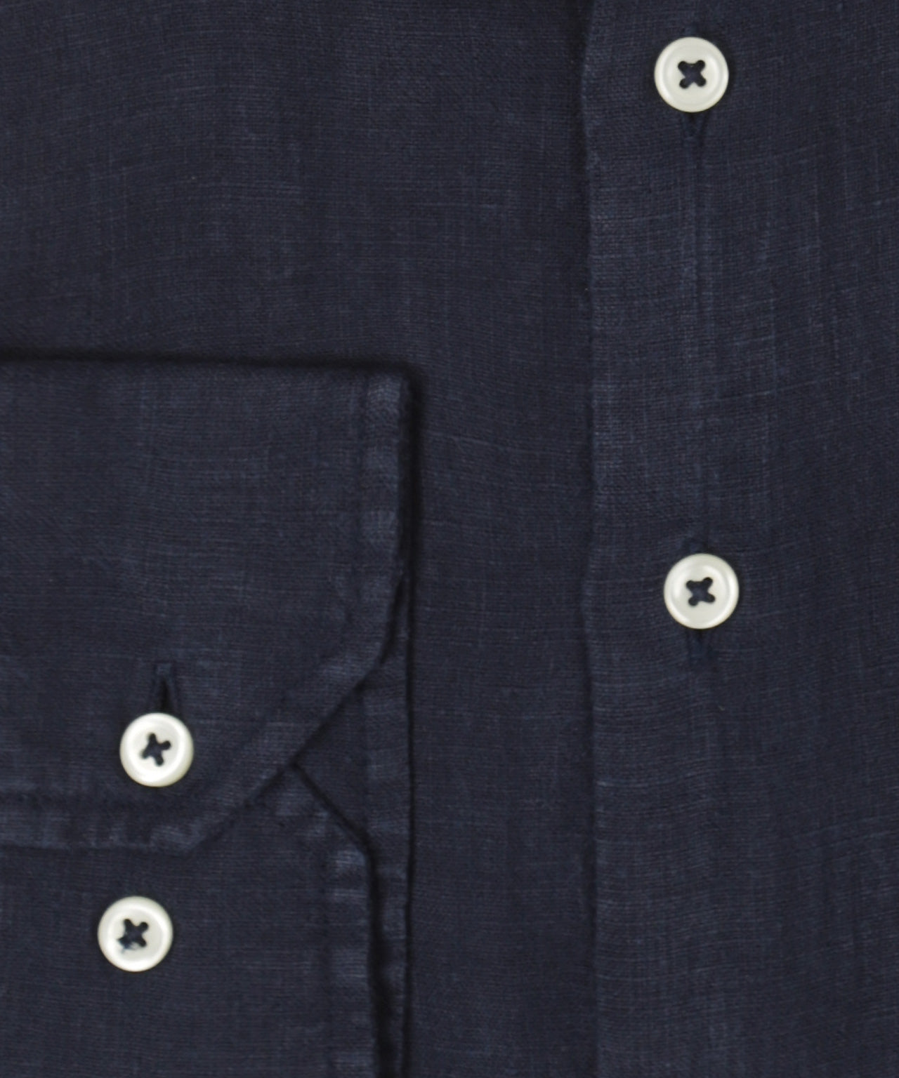 Shirt Garment Washed Linnen | Navy