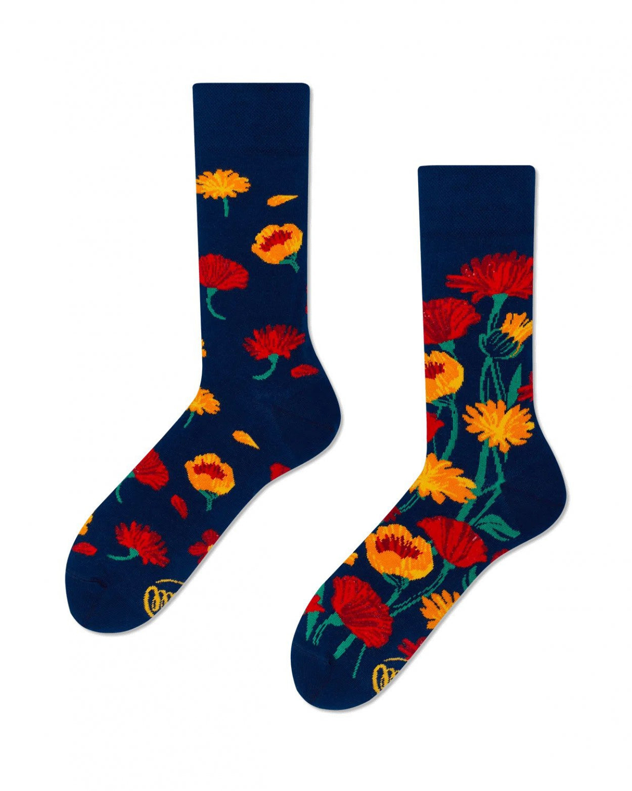 Sokken Katoenmix | Flower Power Navy
