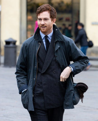 Waxed jacket Beaufort | Navy Blauw