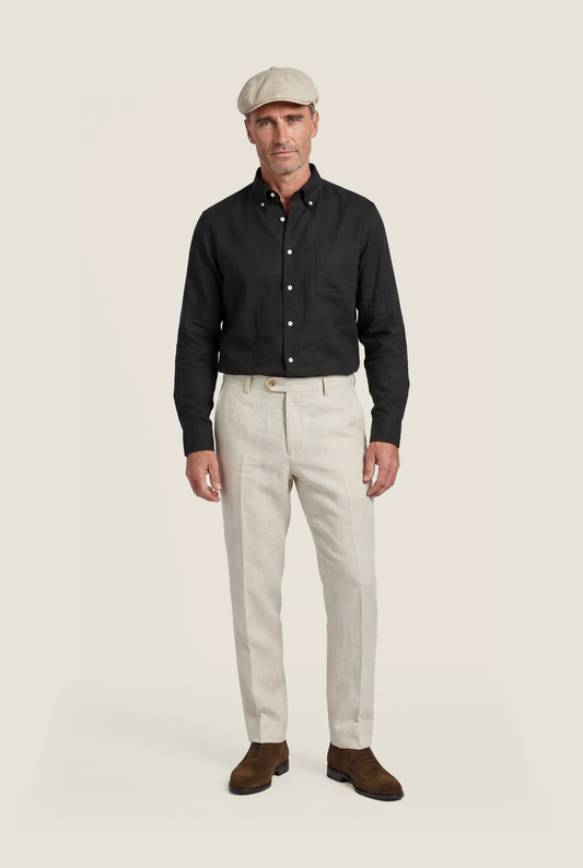 Shirt Linnen | Zwart