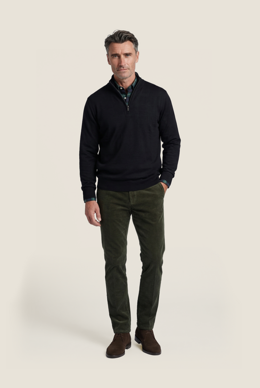 Merino Turtle rits | Navy