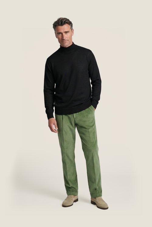 Turtle trui Merino wol | Zwart