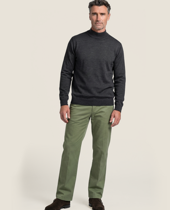 Turtle trui Merino wol | Charcoal