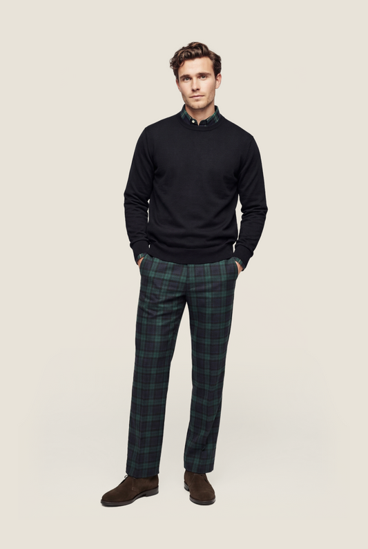 Merino O-Hals | Navy