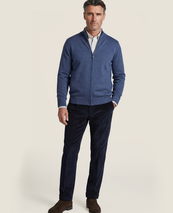 Merino Ritsvest | Blauw