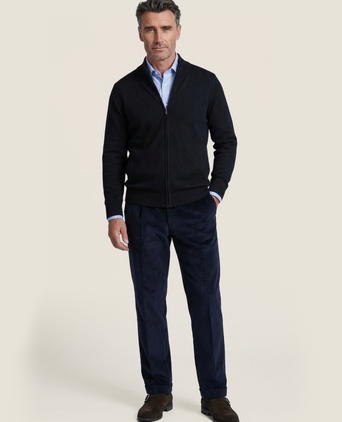 Merino Ritsvest | Navy Blauw