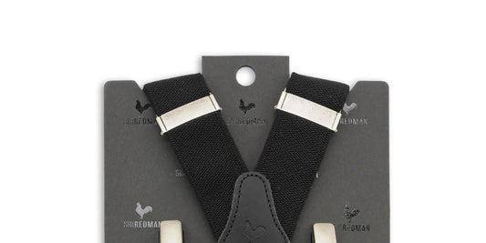 Luxe Bretels Clip/Leer | Zwart