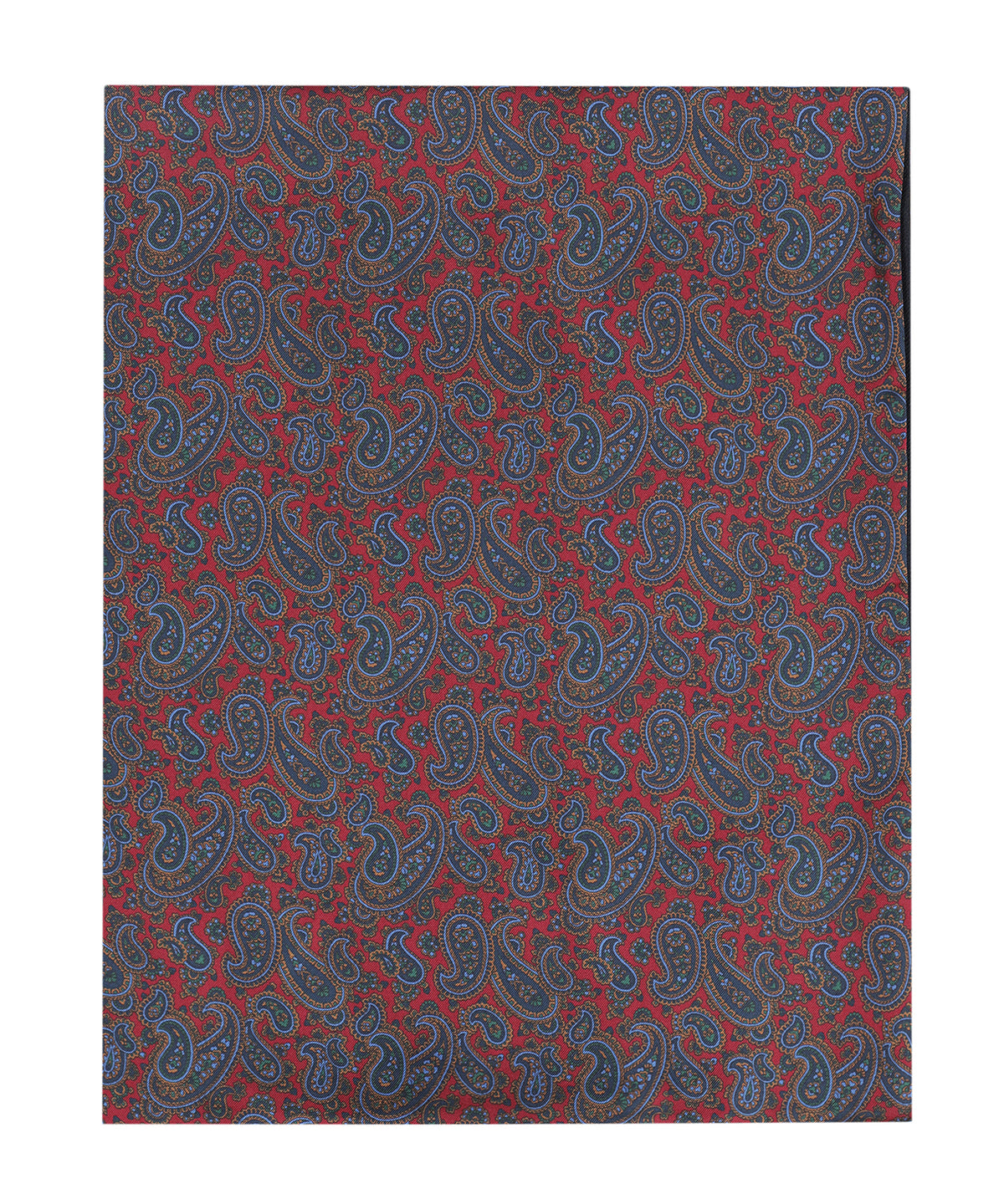 Zijden Wollen Sjaal | Rood Paisley Klein