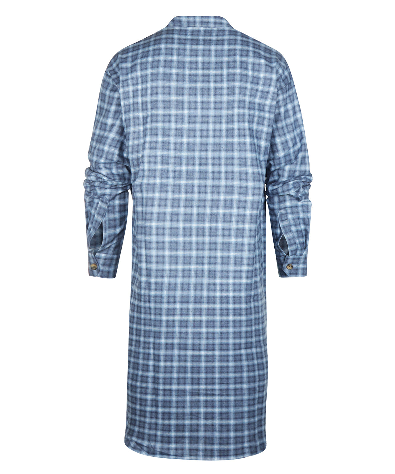 Klassisches Flanell-Nachthemd | Blau