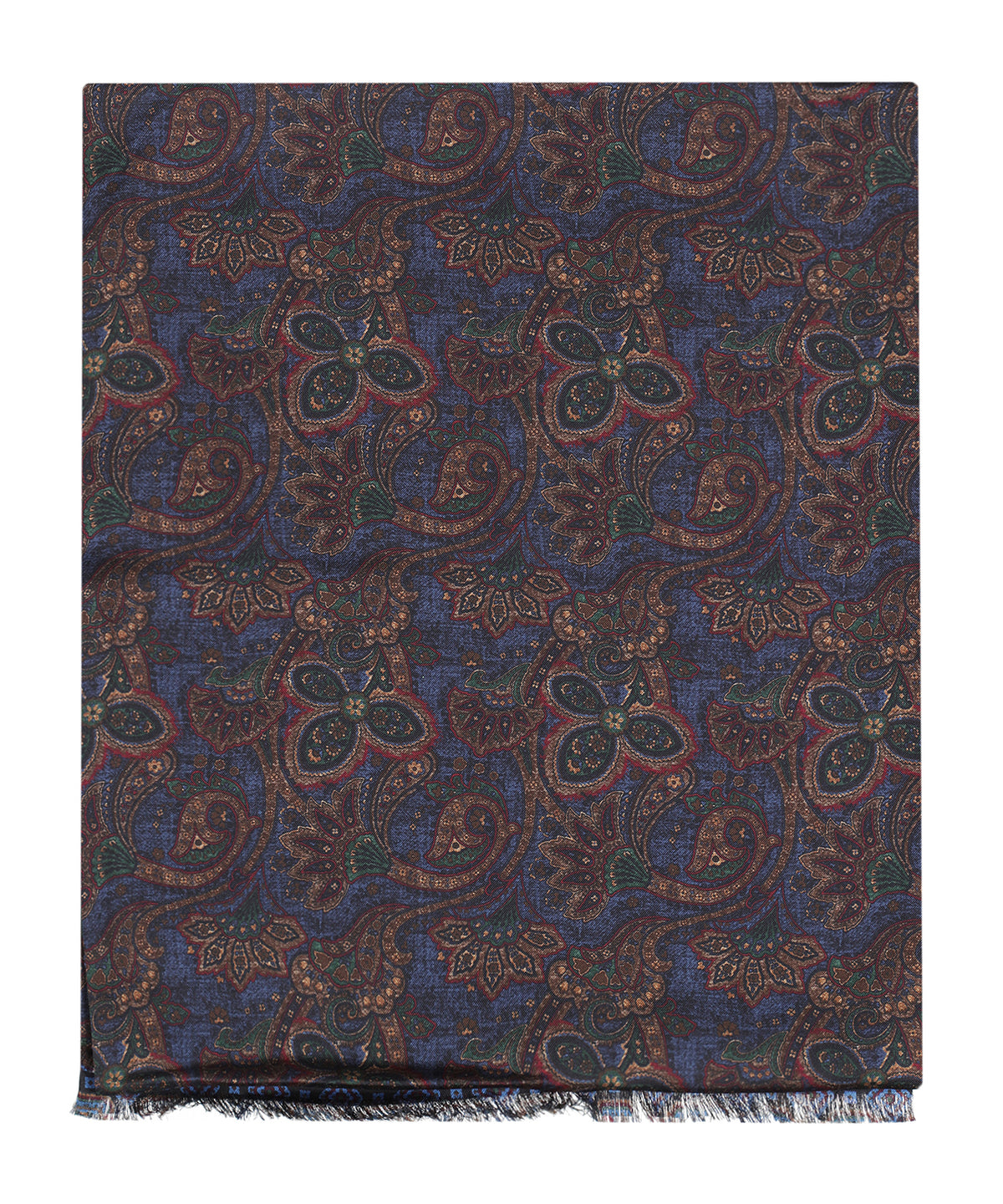 Zijden Sjaal | Blauw Paisley