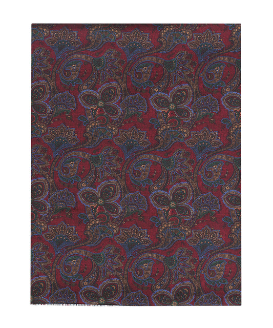 Zijden Sjaal | Bordeaux Paisley