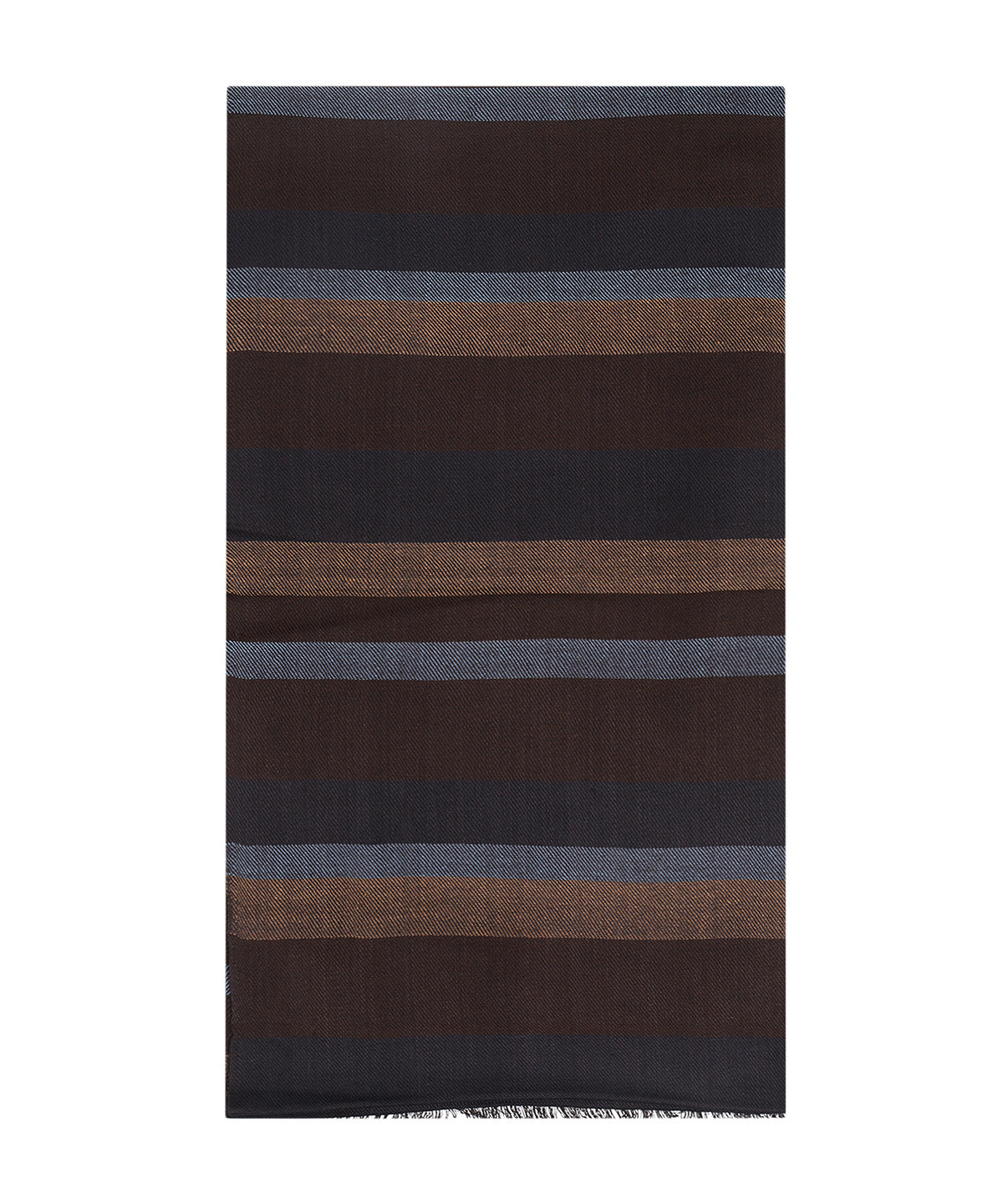 Katoen Viscose Sjaal | Bruin Blauw Multi