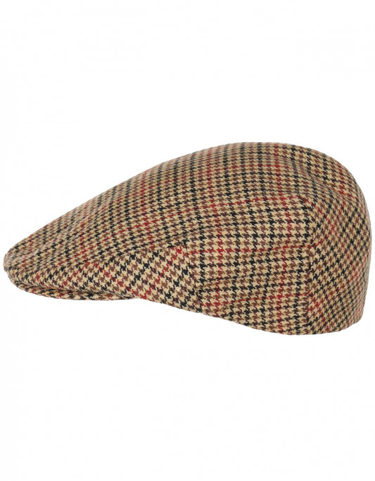 Cap Cashmere Mix | Camel Houndstooth