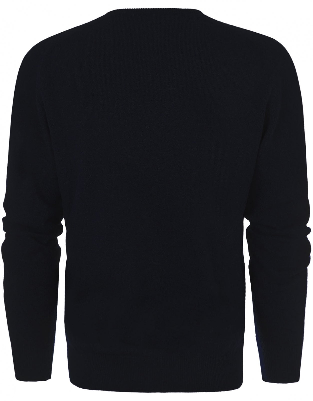 William Lockie Rundhalspullover aus Lammwolle | Marineblau