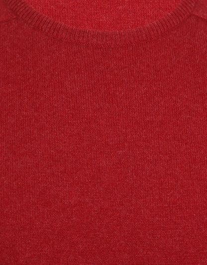 William Lockie Round Neck Lambswool Pullover | Poppy Melange