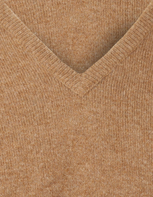William Lockie V-hals Lamswol Pullover | Driftwood